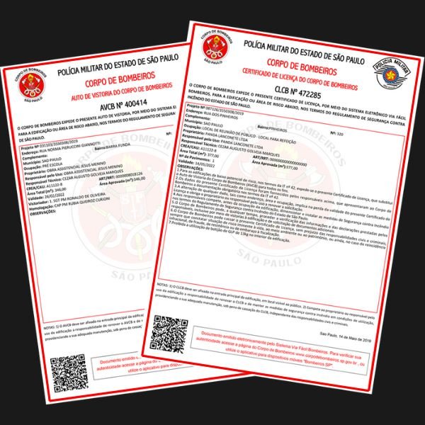 Vistoria bombeiros avcb santos